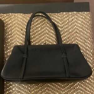 Elegant Blue Leather Handbag